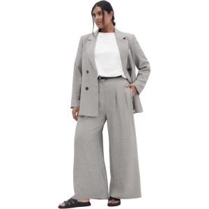 City Chic Women’s Plus Size Pants – Hailey Check(Neutral Check)