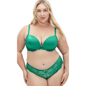City Chic Women’s Plus Size Panty – Allure Ouvert Cheeky(Kelly Green)