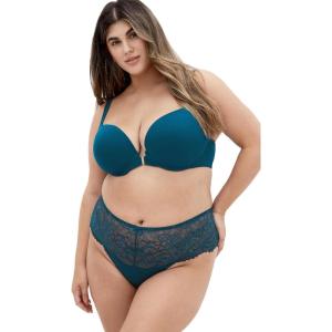 City Chic Women’s Plus Size Panty – Caitlin Lace Cheeky(Poseidon)