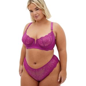 City Chic Women’s Plus Size Panty – Viva Ouvert Cheeky(Cerise)