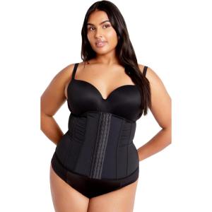 City Chic Women’s Plus Size Power Waist Cincher(Black)