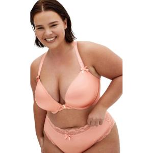 City Chic Women’s Plus Size Push Up Bra – Adore Luxe Racerback(Blush)