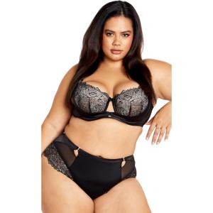 City Chic Women’s Plus Size Renay Hi Brief(Black)