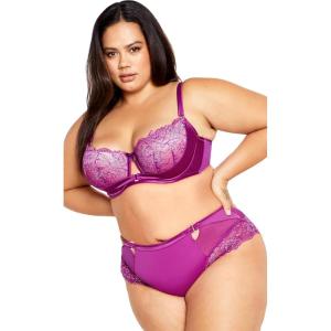 City Chic Women’s Plus Size Renay Hi Brief(Magenta Purple)