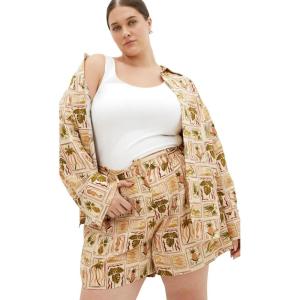 City Chic Women’s Plus Size Short – Bella Print(Cool Tropics)