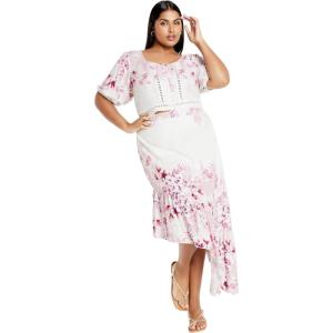 City Chic Women’s Plus Size Skirt – Isabella Border(Sweet Sensation Border)
