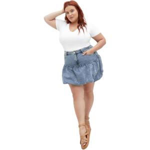 City Chic Women’s Plus Size Skirt – Maisy(Mid Denim)