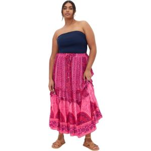 City Chic Women’s Plus Size Skirt-Samara Print(Field of Dreams)