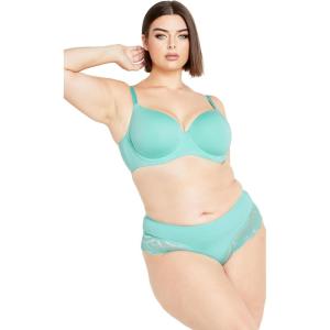 City Chic Women’s Plus Size Smooth & Chic Cheeky Brief(Biscay Green)