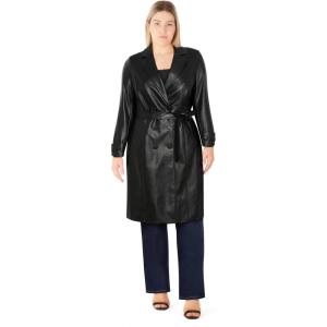 City Chic Women’s Plus Size Trench Coat – Briella(Black)