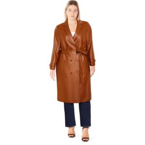 City Chic Women’s Plus Size Trench Coat – Briella(Toffee)