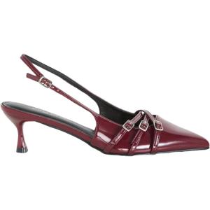 City Chic Women’s Sling Back – Wide Fit Mia, Black(Burgundy)