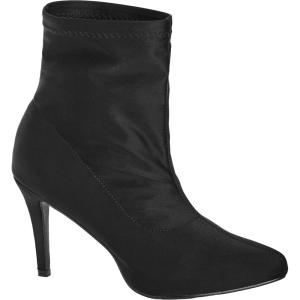 City Chic Women’s Sock Boot Sassy Ankle(Black)