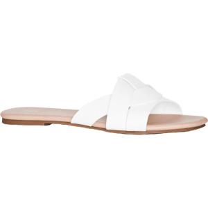 City Chic Women’s Wide FIT Spark Slide(White)