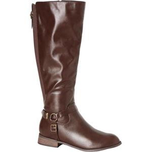 City Chic womens City Chic Wide Fit Knee Boot Allegra(Brown)