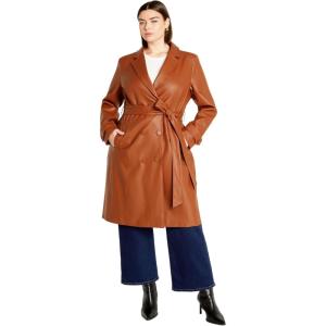 City Chic womens Coat – Phylis Trench(Copper)
