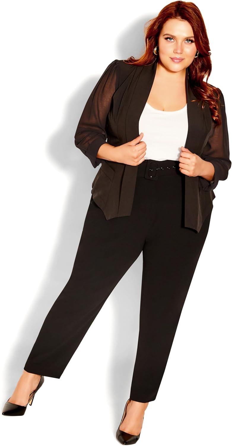 image:imageCITY CHIC Plus Size Jacket Drapey Blazer Jacket