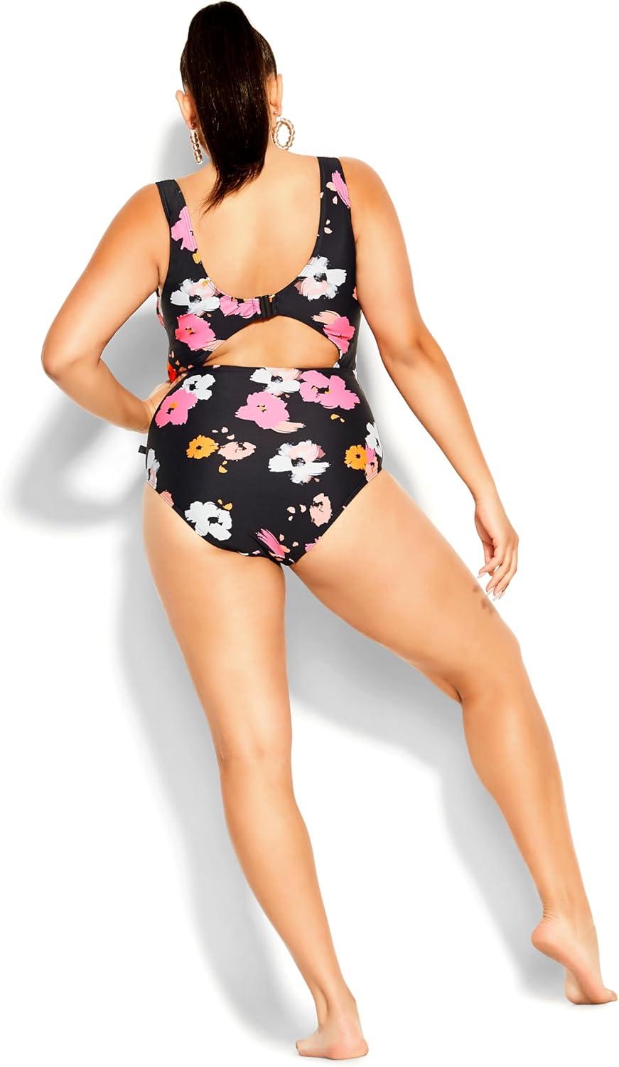 image:imageCity Chic CCX Womens Plus Size 1 Piece Izzy PrintFloral Prt