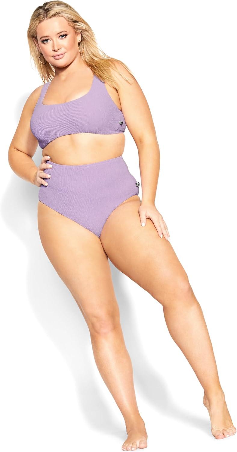 image:imageCity Chic CCX Womens Plus Size Top Izzy Underwire BikiniViolet