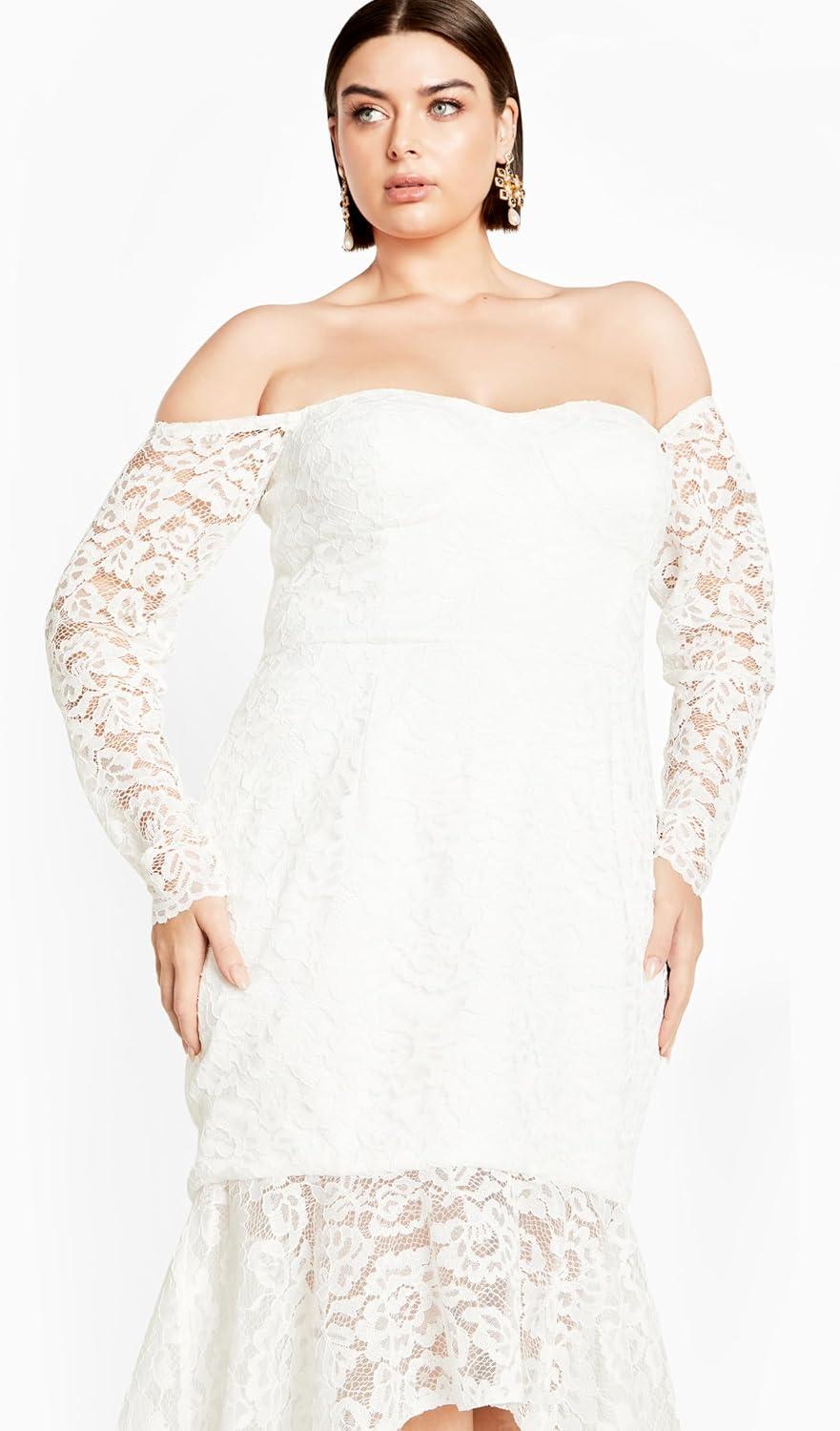 image:imageCity Chic Plus Size Dress Lace Athena DressIvory