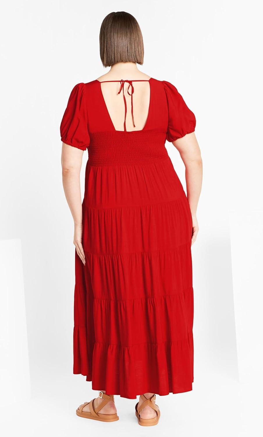 image:imageCity Chic Plus Size Dress Mila Plain DressCrimson