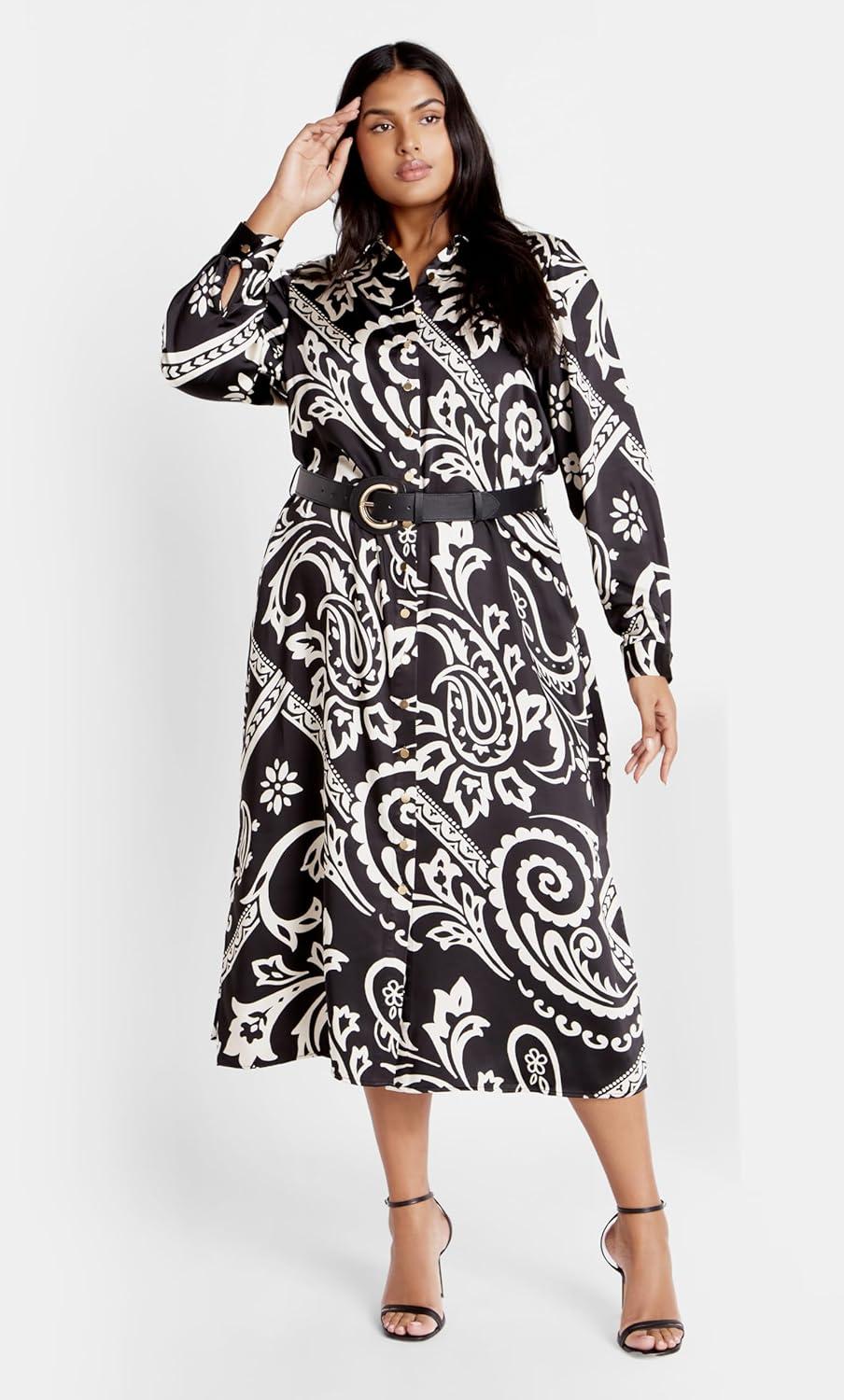 image:imageCity Chic Plus Size Dress Sienna Print DressPaisley