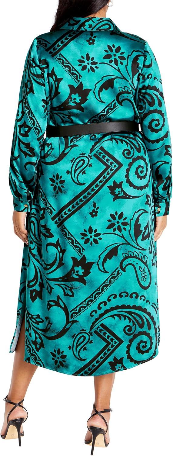 image:imageCity Chic Plus Size Dress Sienna Print DressPeacock Paisley
