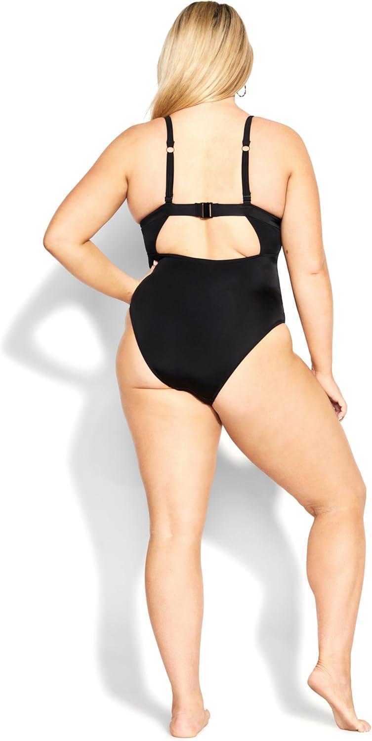 image:imageCity Chic Plus Size One Piece Swimsuit Sexy Plunge 1 Piece