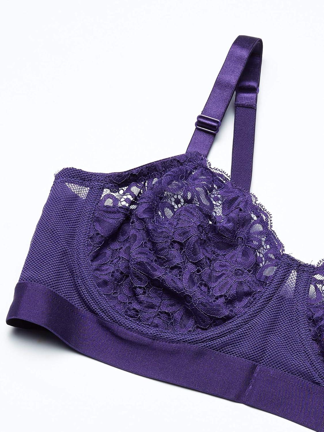 image:imageCity Chic Womens Longline Underwired Bra with Lace CupC Violet
