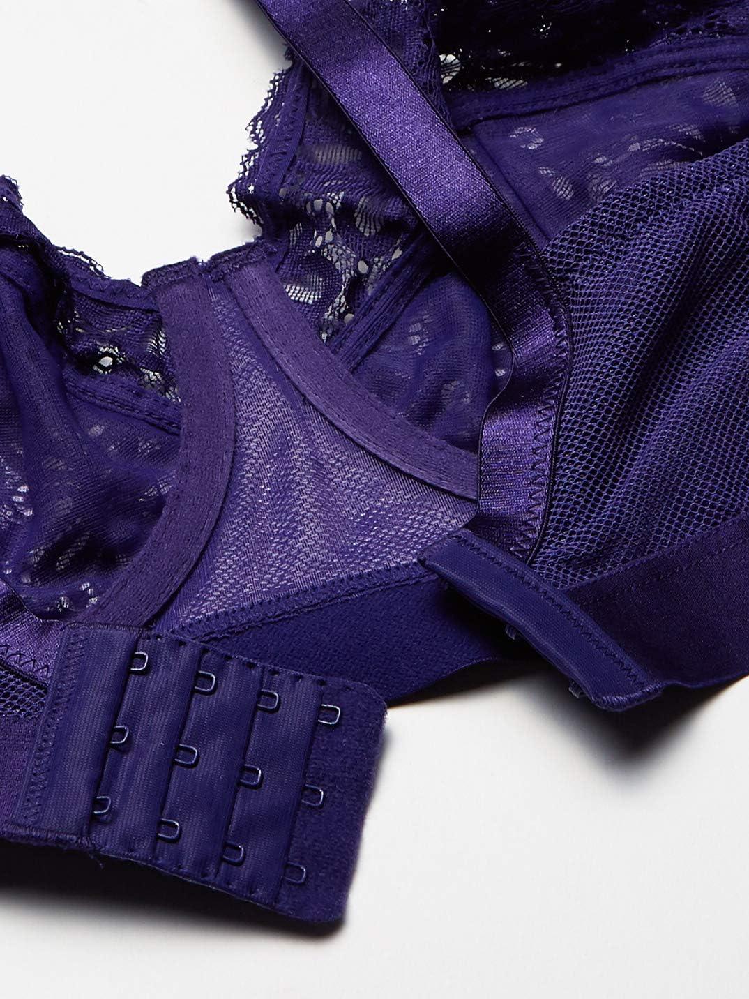 image:imageCity Chic Womens Longline Underwired Bra with Lace CupDye Violet