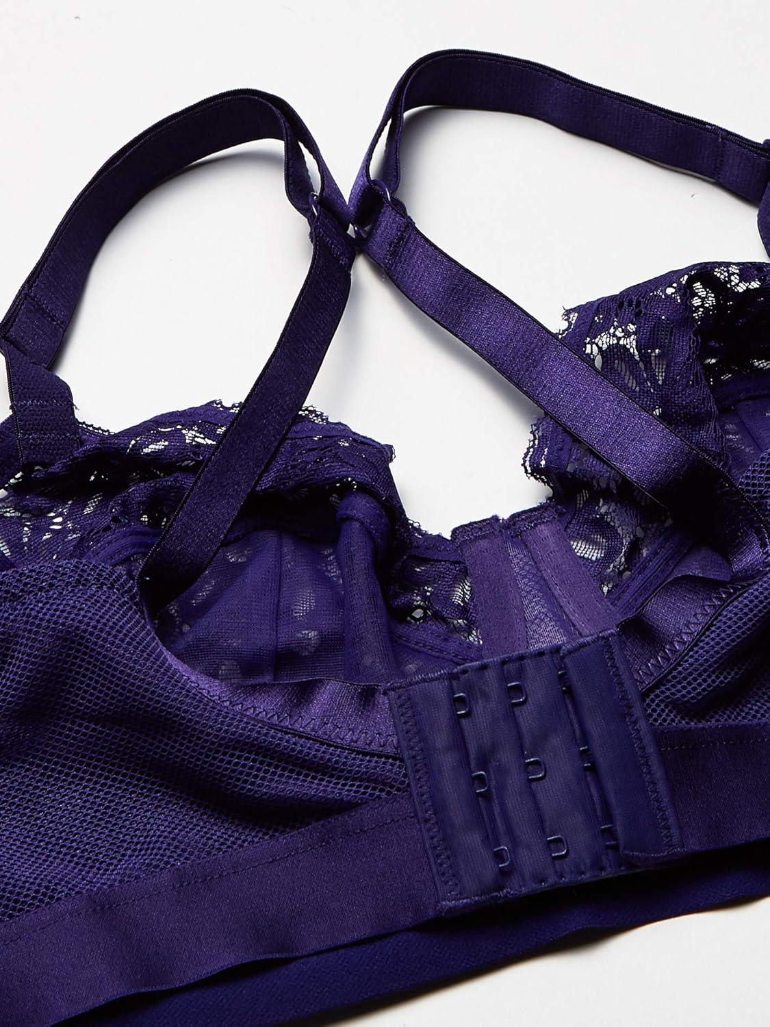 image:imageCity Chic Womens Longline Underwired Bra with Lace CupDye Violet