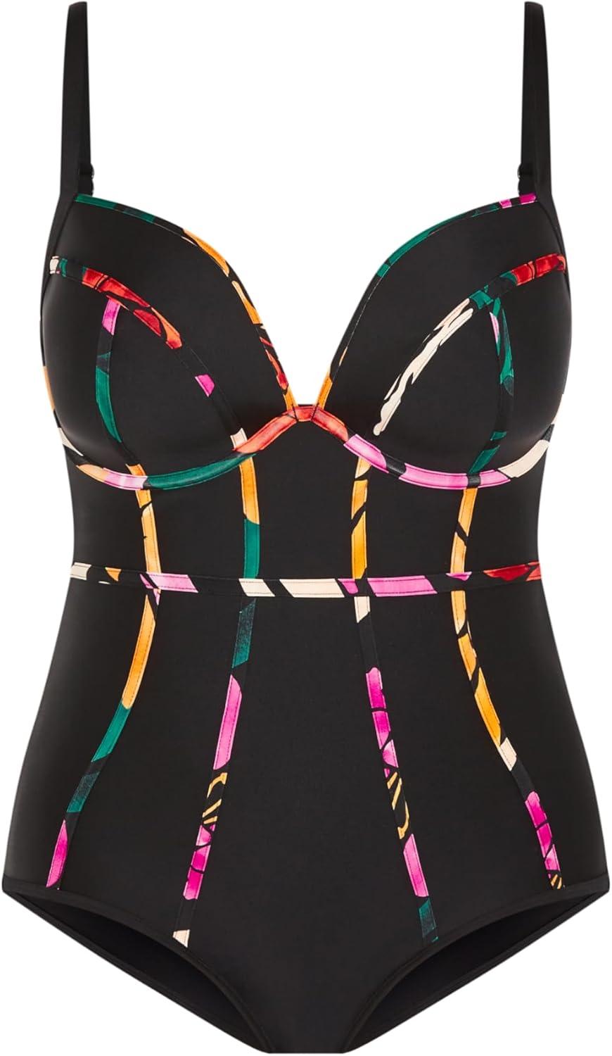 image:imageCity Chic Womens Plus Size 1 Piece Maui Underwire PrintMaui Floral Prt