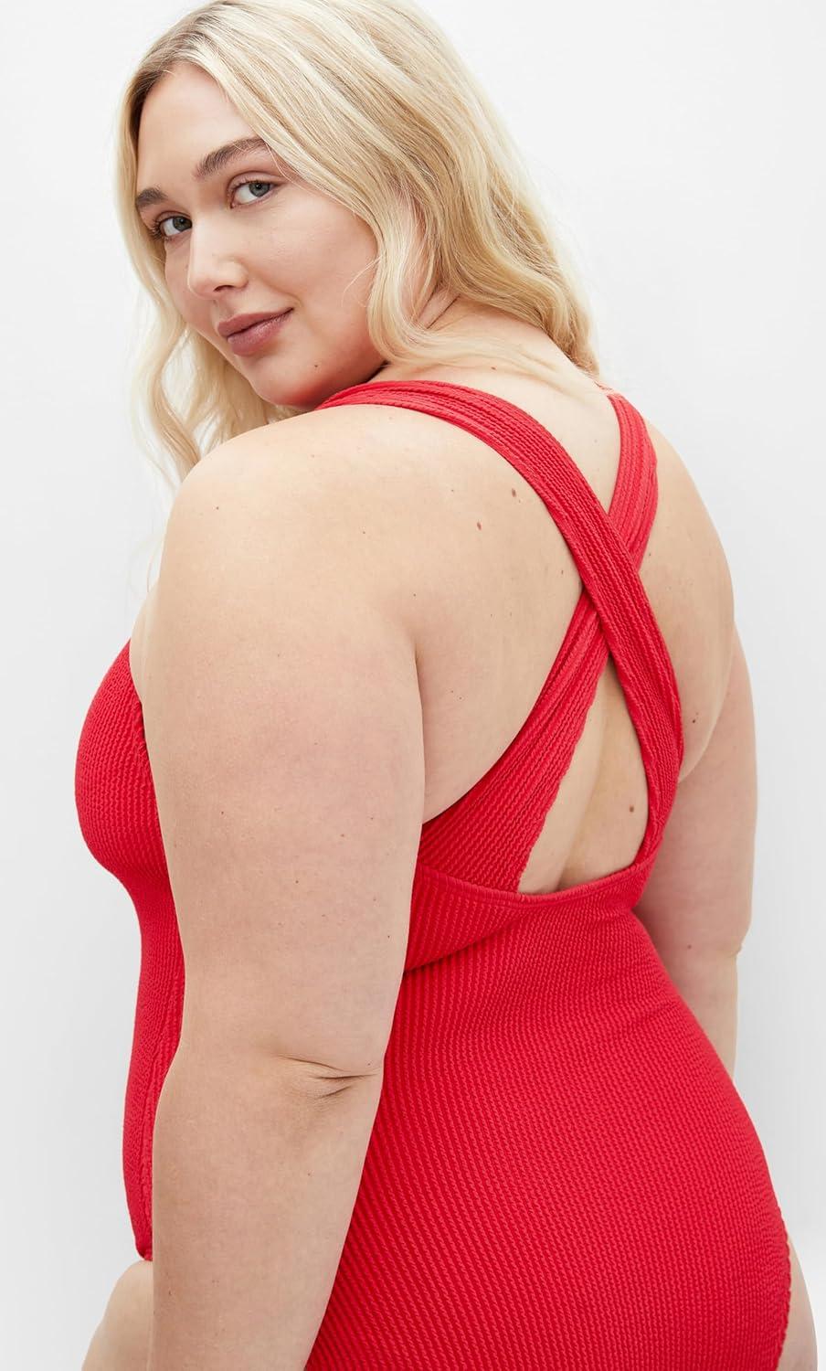 image:imageCity Chic Womens Plus Size 1 Piece Swimsuit AvalonRed Cherry