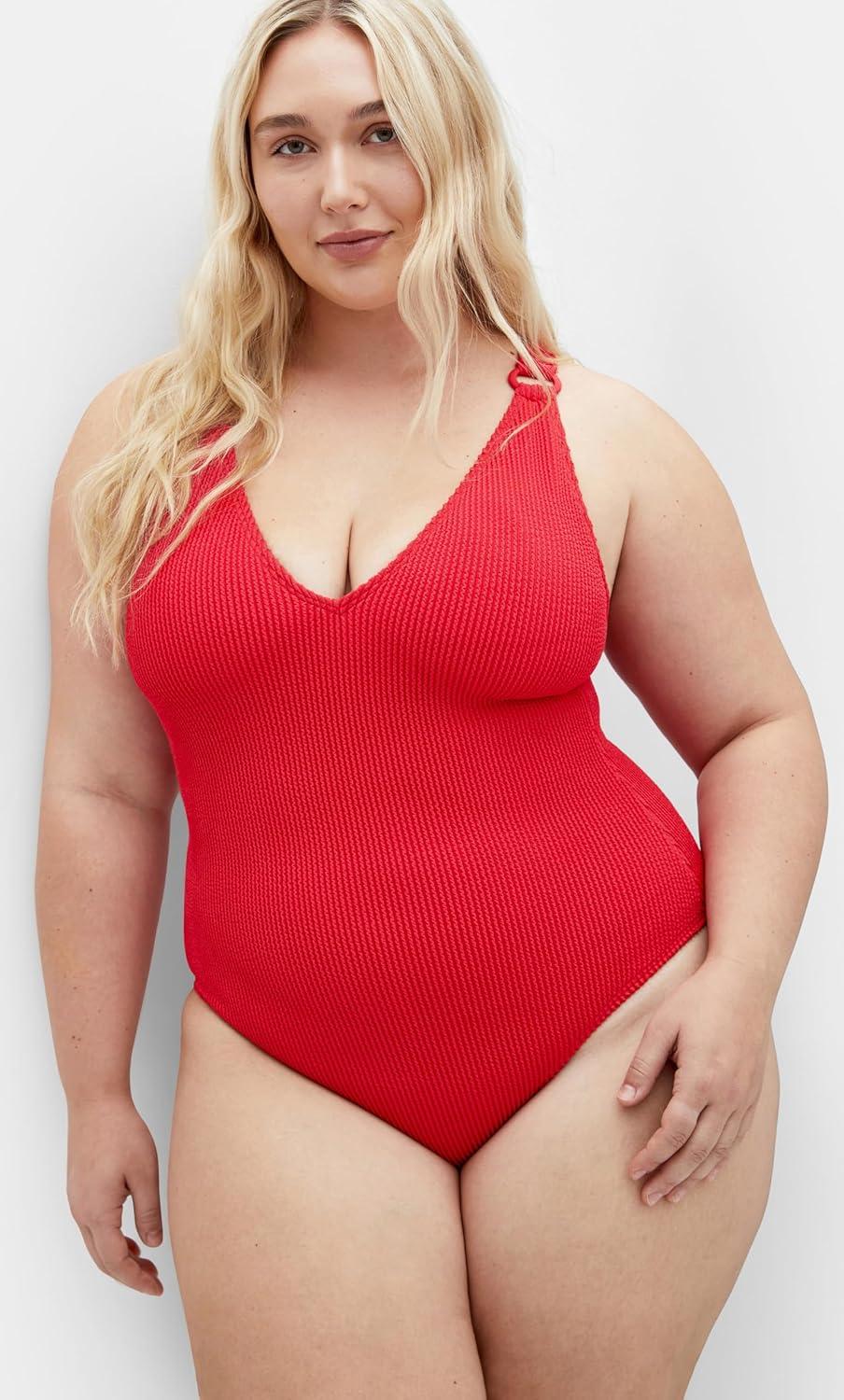 image:imageCity Chic Womens Plus Size 1 Piece Swimsuit AvalonRed Cherry