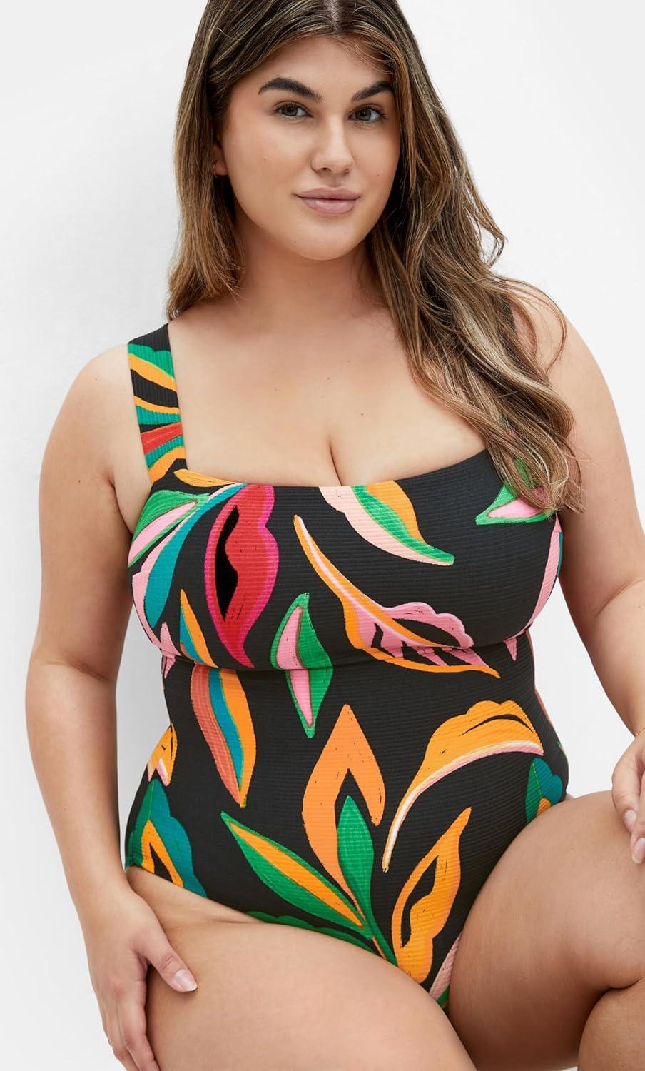 image:imageCity Chic Womens Plus Size 1 Piece Swimsuit Maui PrintMaui Tropical Prt
