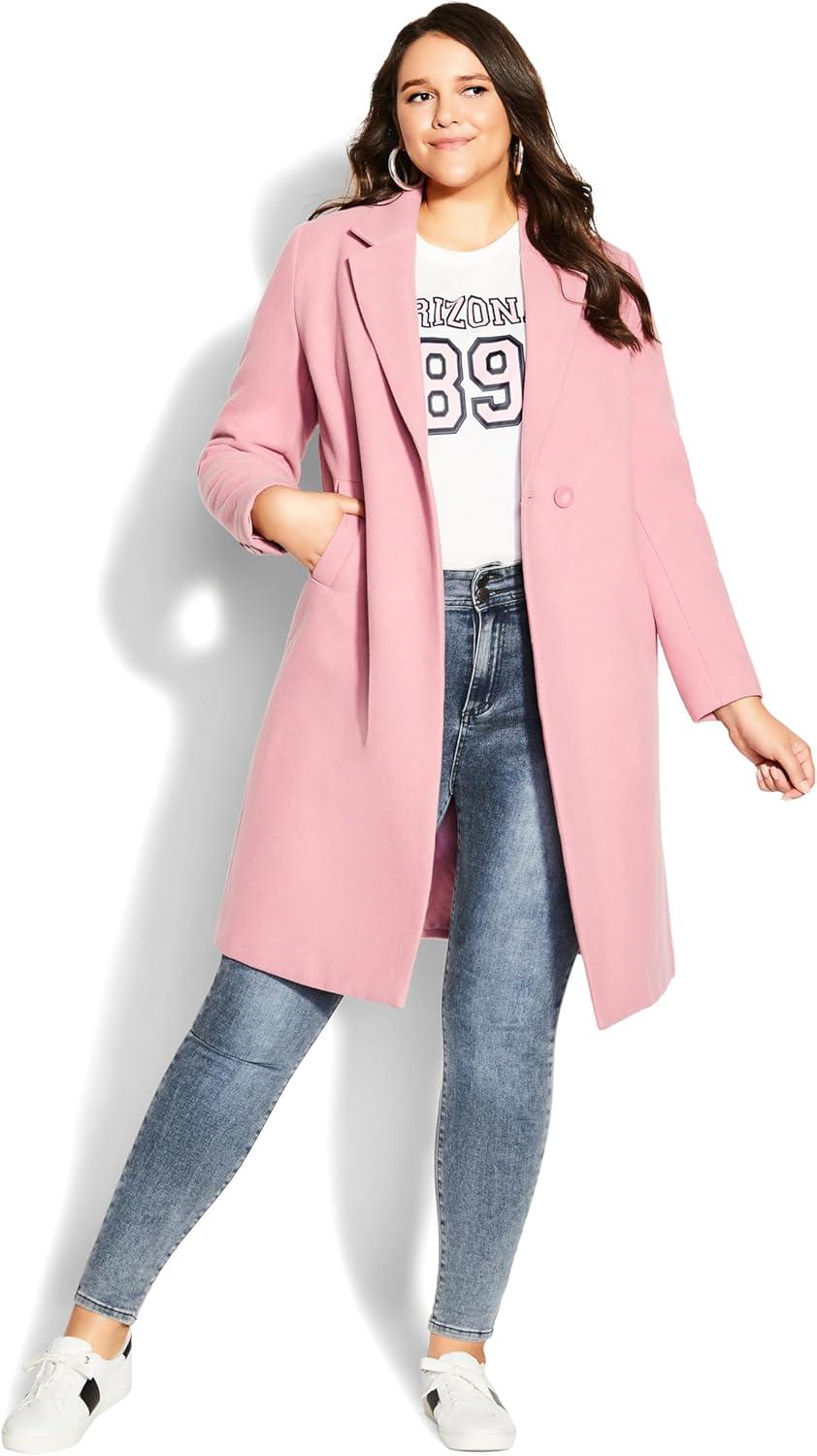 image:imageCity Chic Womens Plus Size Coat Effortless ChicBlush