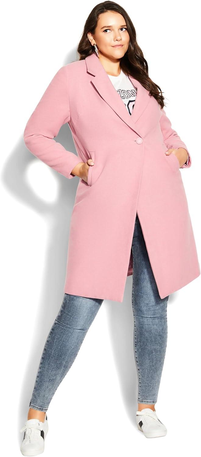 image:imageCity Chic Womens Plus Size Coat Effortless ChicBlush