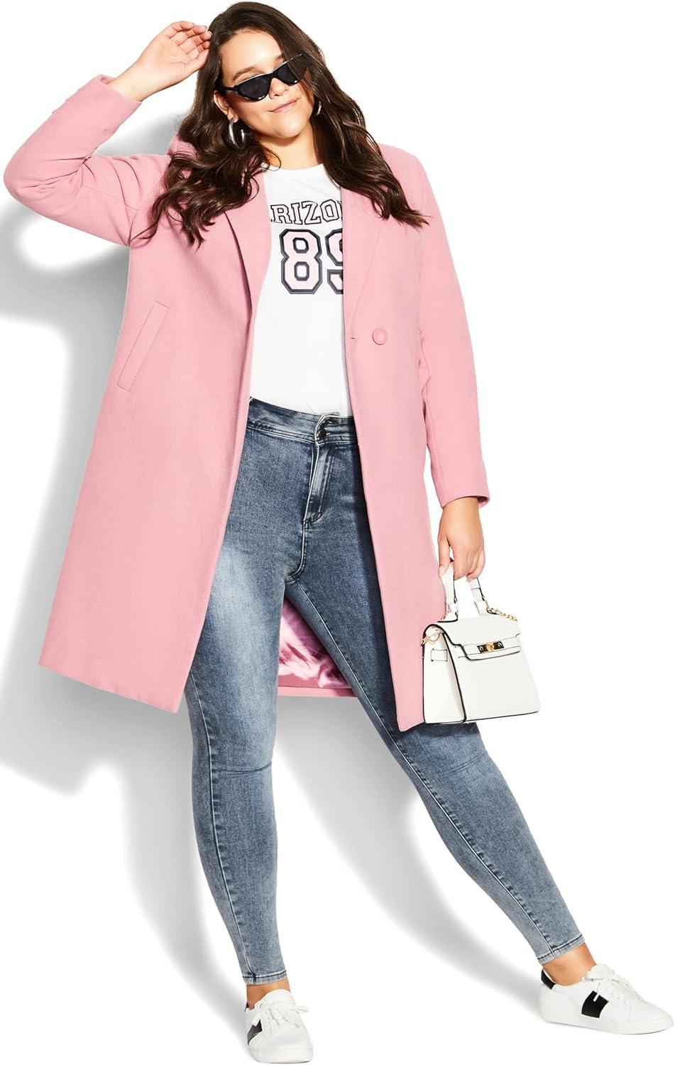 image:imageCity Chic Womens Plus Size Coat Effortless ChicBlush