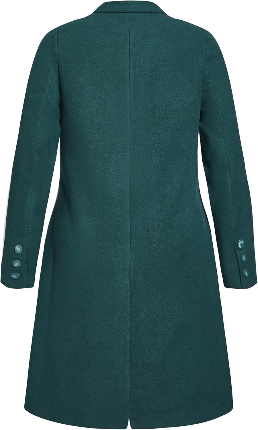 image:imageCity Chic Womens Plus Size Coat Effortless ChicEmerald