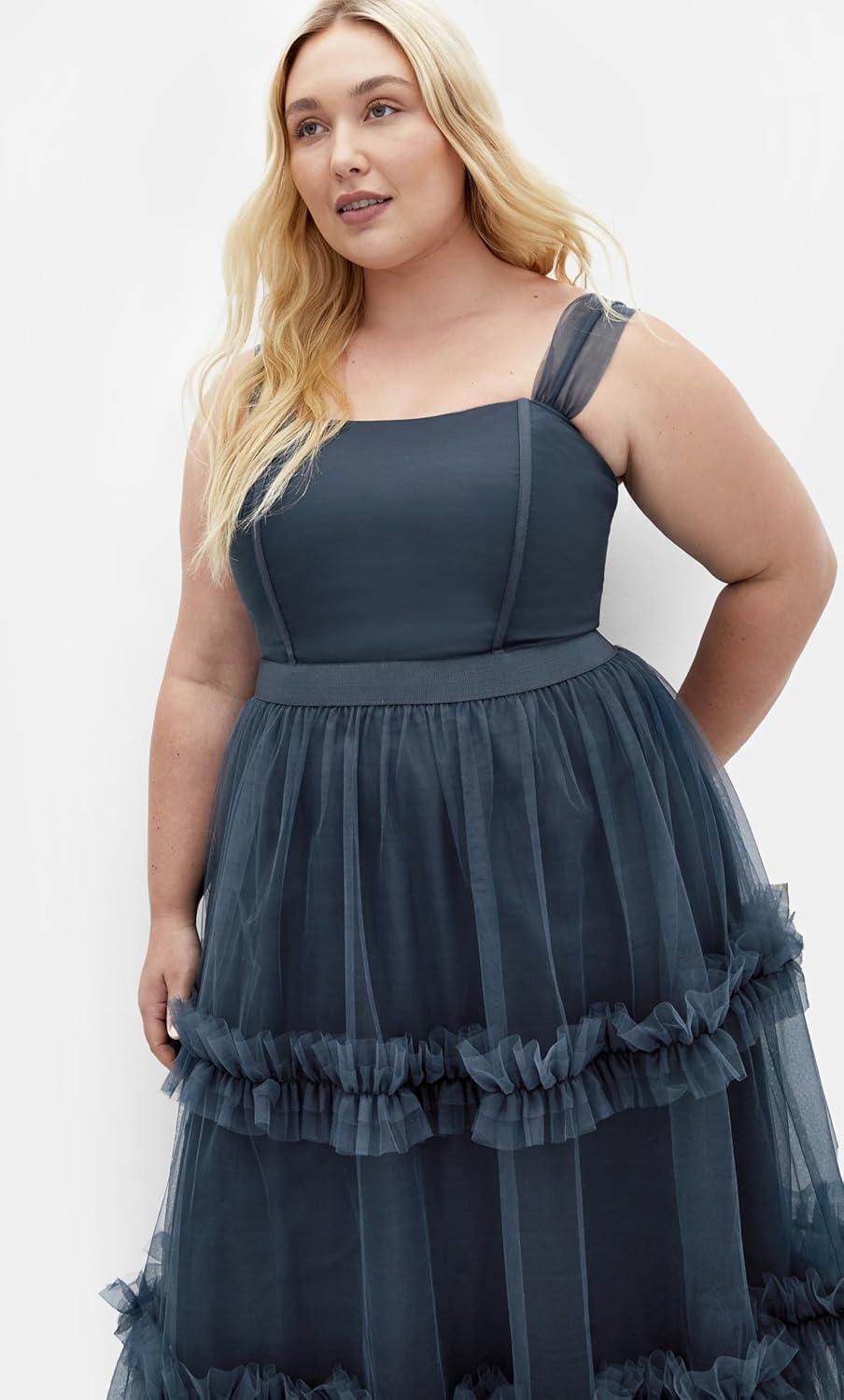 image:imageCity Chic Womens Plus Size Cocktail Dress Charming MidiNavy