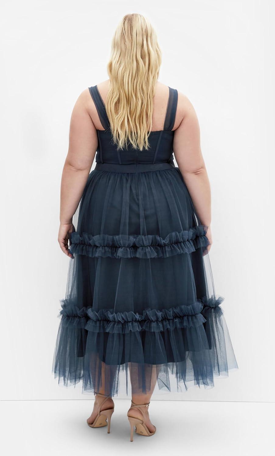 image:imageCity Chic Womens Plus Size Cocktail Dress Charming MidiNavy