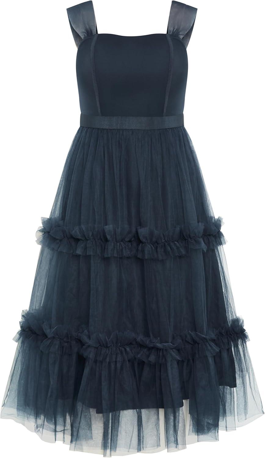 image:imageCity Chic Womens Plus Size Cocktail Dress Charming MidiNavy