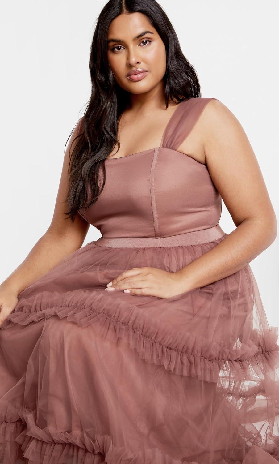 image:imageCity Chic Womens Plus Size Cocktail Dress Charming MidiVintage Rose