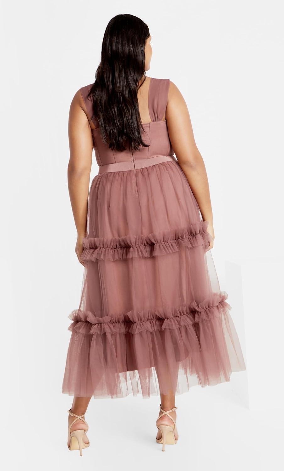 image:imageCity Chic Womens Plus Size Cocktail Dress Charming MidiVintage Rose