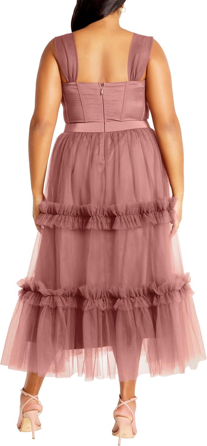 image:imageCity Chic Womens Plus Size Cocktail Dress Charming MidiVintage Rose