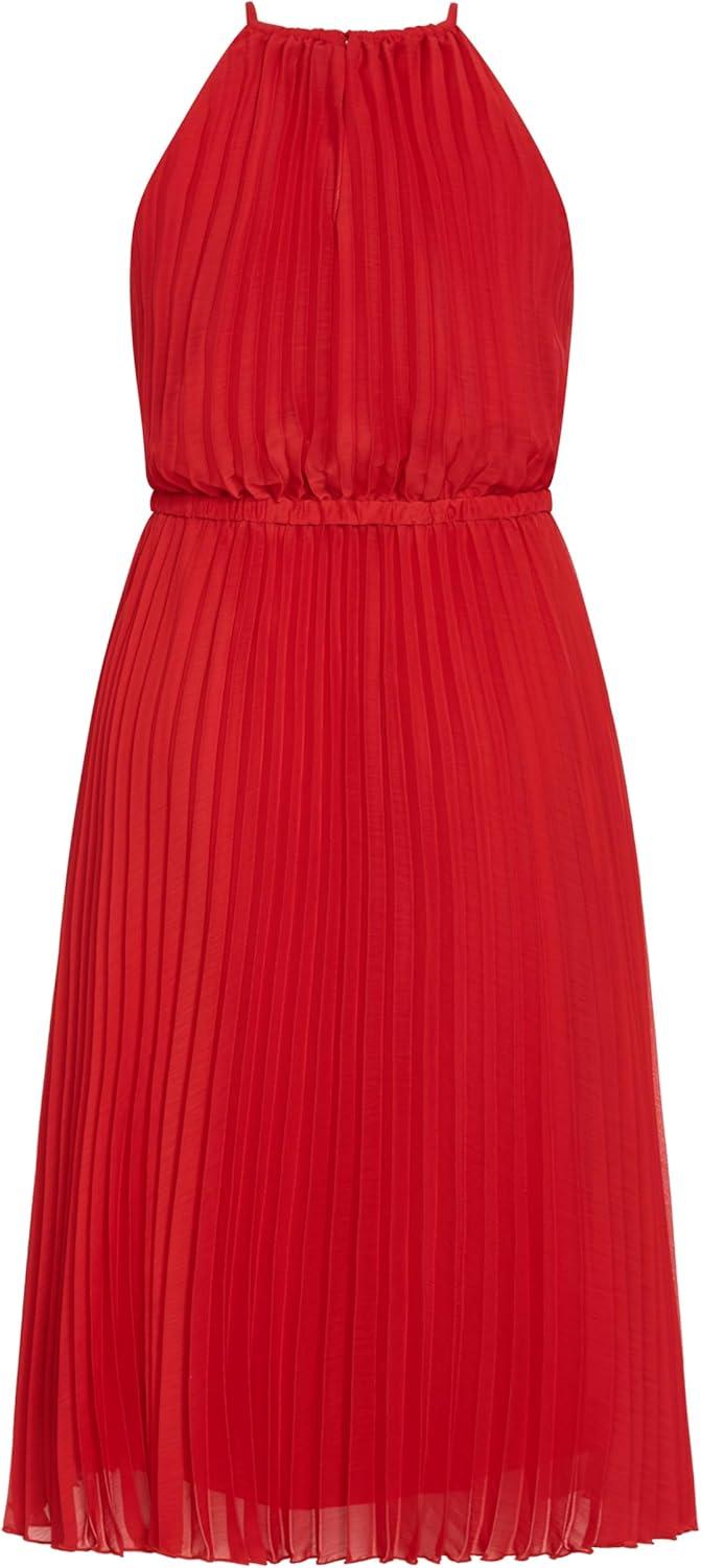 image:imageCity Chic Womens Plus Size Cocktail Dress Ruby Halter Pleated MidiRed