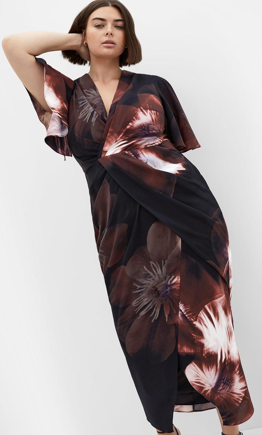 image:imageCity Chic Womens Plus Size Dress Braelynn Print Maxi