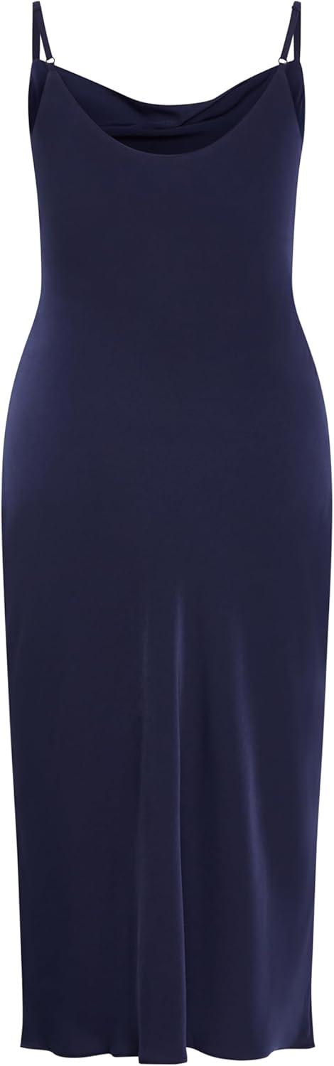 image:imageCity Chic Womens Plus Size Dress Sadie Cowl Neck MidiNavy