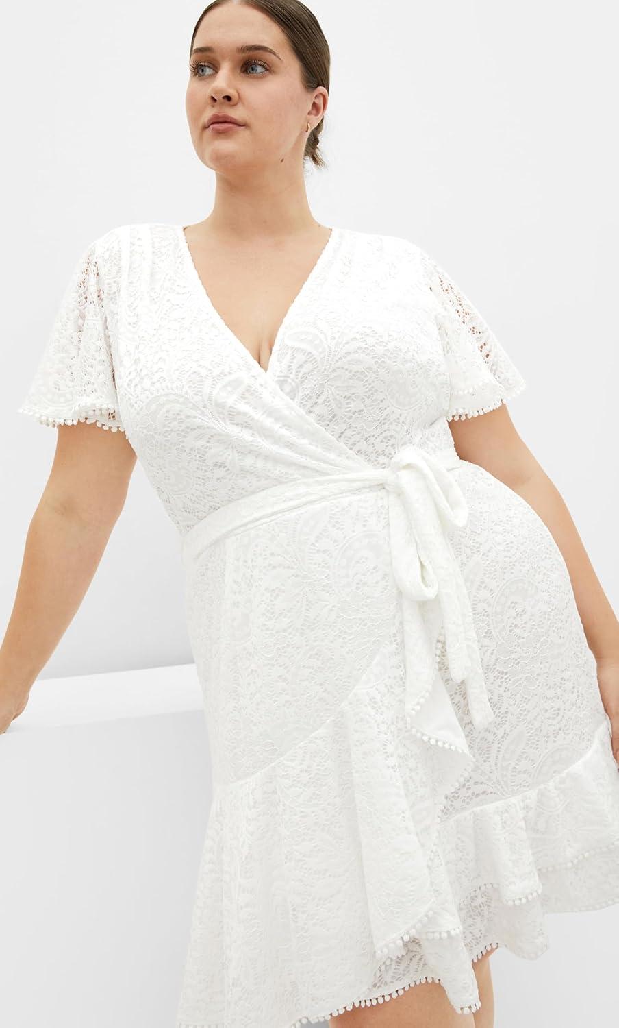 image:imageCity Chic Womens Plus Size Dress Sweet LaceIvory