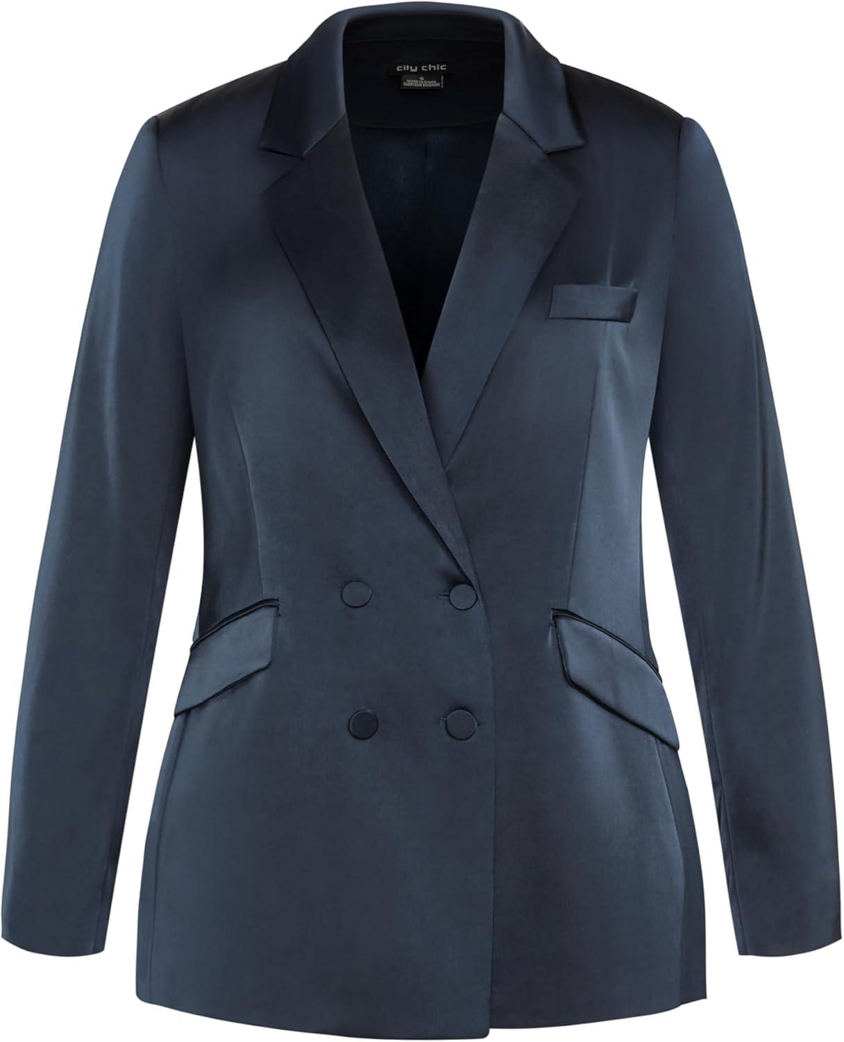 image:imageCity Chic Womens Plus Size JKT RylieSteel Blue